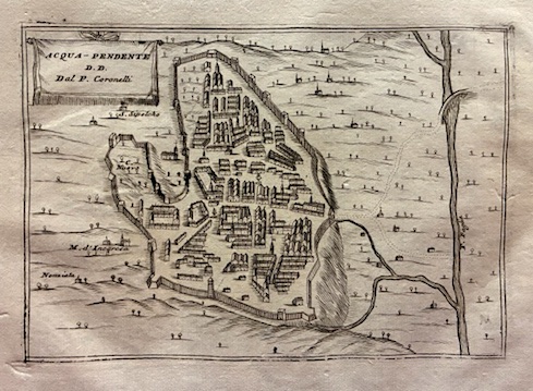 Coronelli Vincenzo Maria (1650-1718) Acqua-pendente d.d. Dal P. Coronelli 1708 ca. Venezia